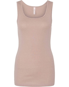 Женская майка в рубчик, цвет heather pink gravel Bella+canvas