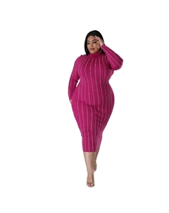 Платье-стрейч с воротником-стойкой, цвет magenta Fashnzfab