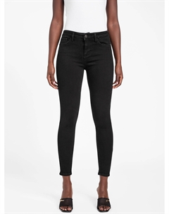 Узкие джинсы Eco Serena средней посадки с блестящими карманами, черный Guess factory
