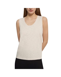 Легкая хлопковая майка Slub из парусины Theory