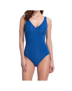 Слитный купальник Surplice High Back In Got Deep Dive Blue Gottex