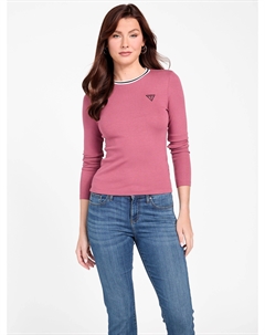 Топ с круглым вырезом Тедди, цвет envy pink Guess factory