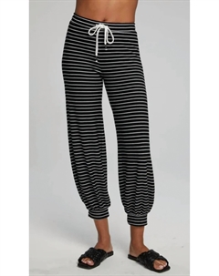 Джоггеры Weekend в черно-белую полоску Chaser
