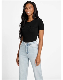 Футболка с вышитым логотипом Lizza, черный Guess factory