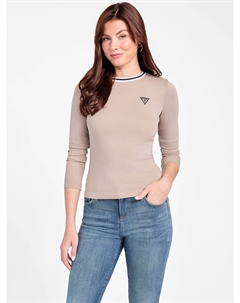 Топ с круглым вырезом Тедди, цвет moondust Guess factory