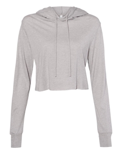 Женская укороченная толстовка с длинным рукавом Triblend, цвет athletic grey triblend Bella+canvas