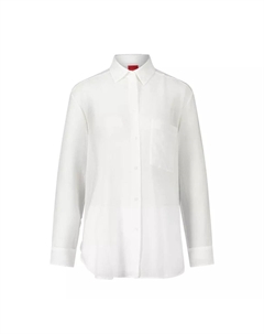 Блузка рубашка элодина из тонкого крепа., белый Hugo