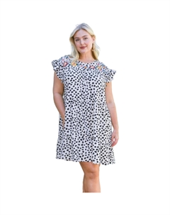 Платье-бэбидолл с принтом Dizzy, кремовый Fashnzfab