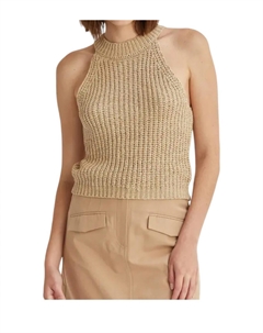 Топ-халтер крупной вязки Audrey бежевого цвета Crescent