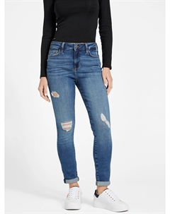 Джинсы Eco Liberty с потертостями, цвет dark destroy wash Guess factory