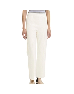 Укороченные расклешенные брюки из плотного крепа, цвет воск, цвет wax Theory