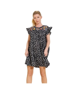 Платье-бэбидолл с принтом Dizzy, черный Fashnzfab