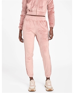 Велюровые спортивные брюки Eco Janess с логотипом и лентой, цвет roasted chestnut Guess factory