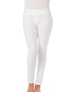 Женские прямые джеггинсы белого цвета French kyss