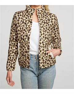 Укороченная стеганая куртка-пуховик Heirloom Wovens с воротником-стойкой и принтом Bobcat, цвет bobcat print Chaser