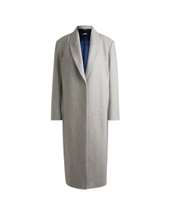 Пальто свободного кроя из шерсти с кашемиром, серебряный Boss