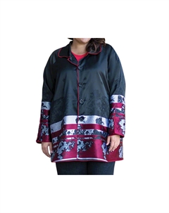 Двусторонний плащ большого размера в черном цвете Poppy On the plus side