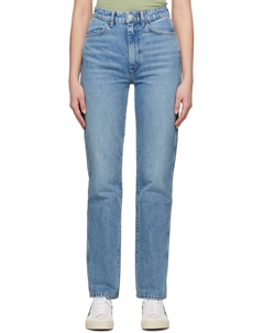 Женские джинсы-сигареты 70-х годов в цвете Blue Sea Redone