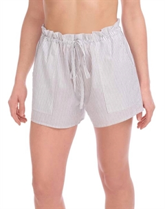 Короткие плиссированные шорты из хлопковой вуали в черном и белом цвете Commando