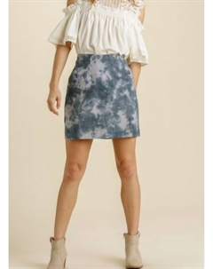Короткая юбка в стиле тай-дай, цвет tie dye Umgee