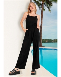 Женский комбинезон с открытой спиной, черный Lascana