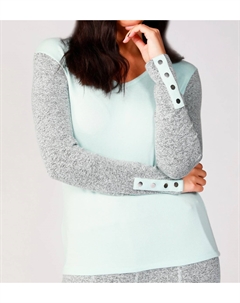 Пуловер с V-образным вырезом и рукавами-кнопками, цвет черный/дымчатый French kyss