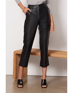 Брюки 7/8 из искусственной кожи черного цвета Commando