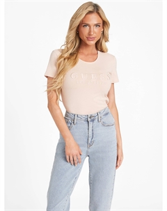 Футболка с вышитым логотипом Lizza, цвет vapor rose Guess factory