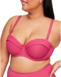 Rachelle Женский купальник большого размера Бикини Верх, розовый Adore me