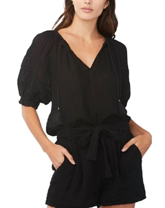 Топ Colette с V-образным вырезом черного цвета Sundays