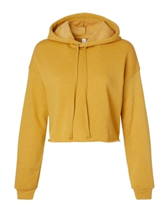 Женская укороченная флисовая толстовка, цвет heather mustard Bella+canvas