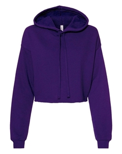 Женская укороченная флисовая толстовка, цвет team purple Bella+canvas