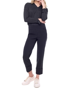 Брюки в клетку серо-черного цвета с рисунком «гусиная лапка» черного/серого цвета Up