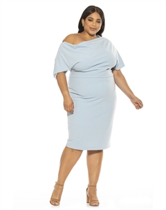 Платье Оливия - Большой размер, цвет halogen blue Alexia admor