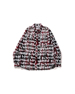 Рубашка в клетку BAPE Graffiti, коричневый A bathing ape®