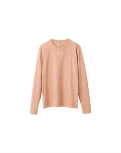 Футболка женская светло-розовая Miu miu