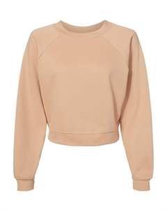 Женский реглан-пуловер из флиса, цвет heather sand dune Bella+canvas