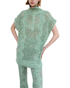 Зигзагообразный верх-туника зеленого цвета Mozhdeh matin