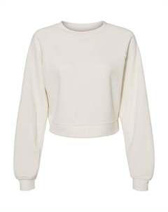 Женский реглан-пуловер из флиса, белый Bella+canvas