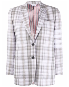 Пиджак в клетку, белый Thom browne