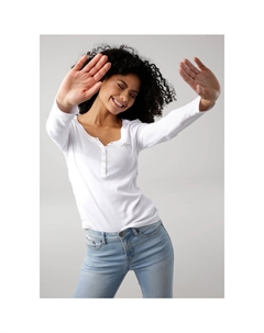 Рубашка с длинными рукавами и планкой на пуговицах - НОВЫЕ ЦВЕТА, белый Kangaroos