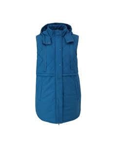 ТРЕУГОЛЬНИК длинный жилет с капюшоном, синий Triangle