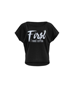 Рубашка оверсайз "MCT002 Ultra Light" с белым блестящим принтом, цвет Schwarz - Glitzer Weiß Winshape