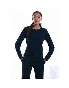 Толстовка для отдыха "с вышивкой логотипа", с круглой вышивкой логотипа, костюм для отдыха Loungewear, черный Bench