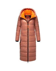 Стеганое пальто Наваху "Schmuseengel", зимняя стеганая куртка на теплой подкладке с контрастными деталями, терракотовый Navahoo