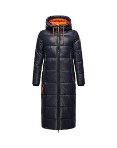 Стеганое пальто Наваху "Schmuseengel", зимняя стеганая куртка на теплой подкладке с контрастными деталями, цвет морской волны Navahoo