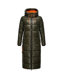 Стеганое пальто Наваху "Schmuseengel", зимняя стеганая куртка на теплой подкладке с контрастными деталями, зеленый Navahoo