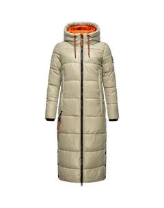 Стеганое пальто Наваху "Schmuseengel", зимняя стеганая куртка на теплой подкладке с контрастными деталями, цвет Kieselgrau Navahoo