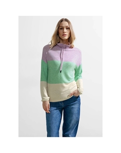 Рубашка с длинными рукавами и воротником стойкой, зеленый Cecil