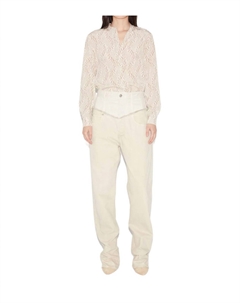 Джинсовые брюки Noemie цвета экрю, цвет ecru Isabel marant